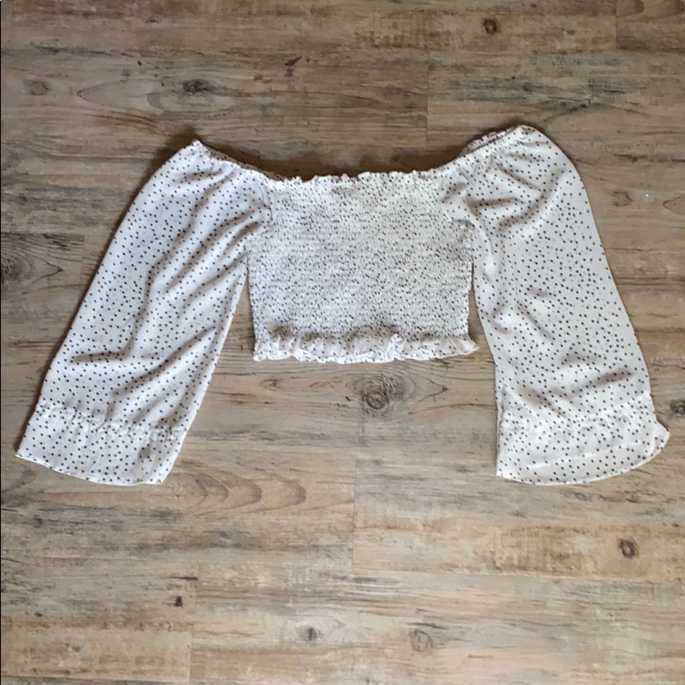 Charlotte Russe Long Sleeve Crop Top